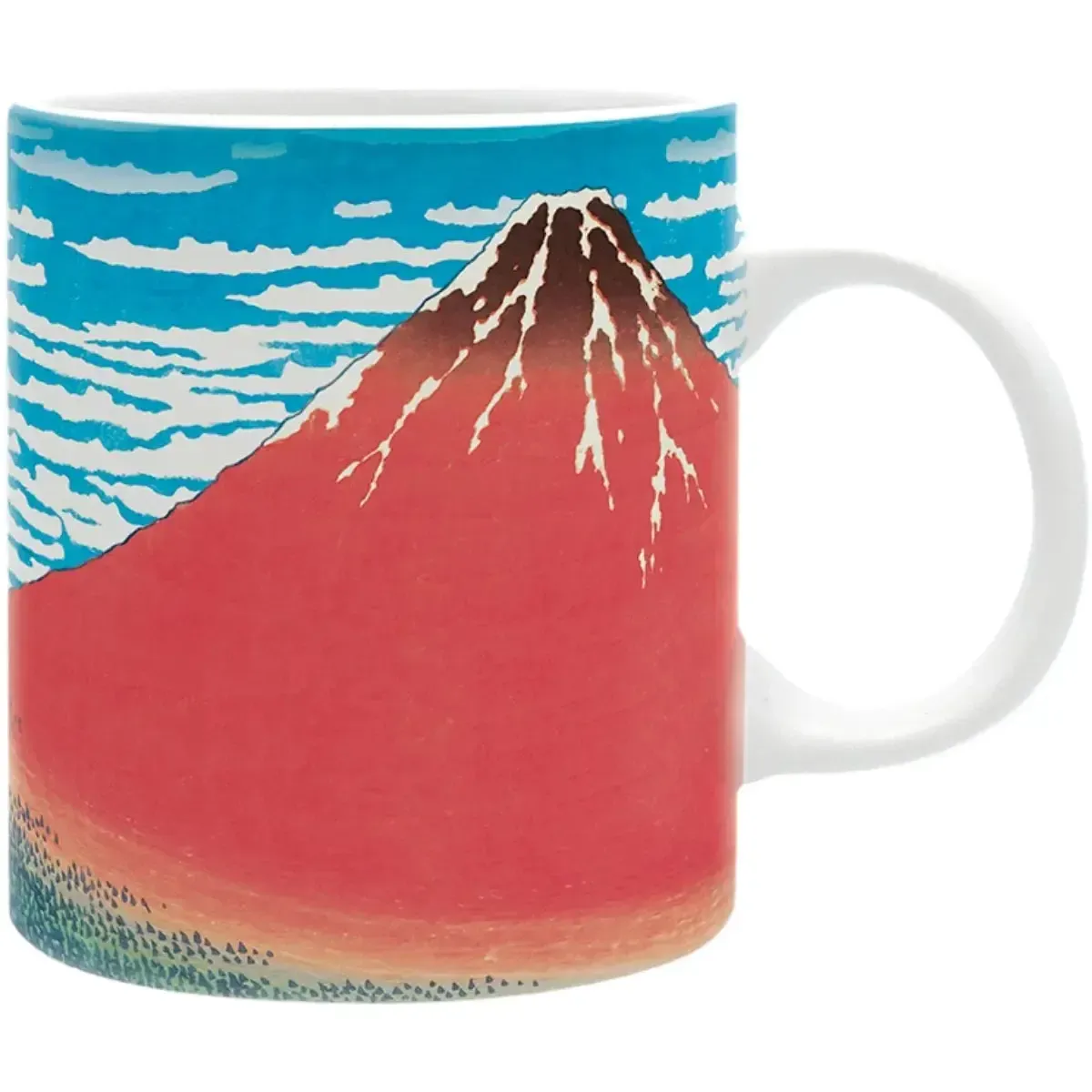 Japan Art - Fine Wind, Clear Morning Red Fuji Mug (Ceramic, 11 oz.) - ABYstyle - Image 3