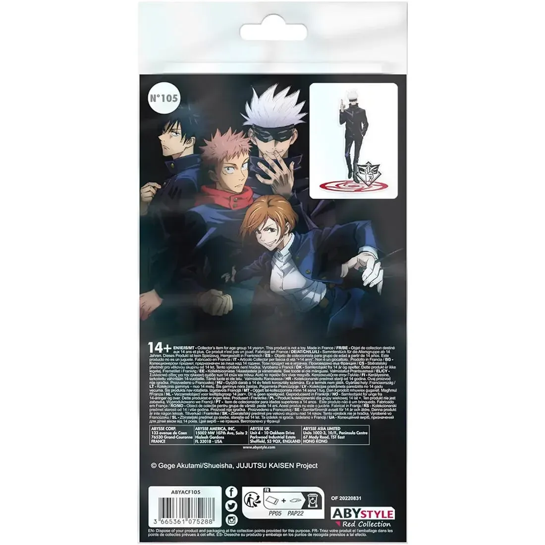 Jujutsu Kaisen - Satoru Gojo Standee Figure (4.25" Acrylic) - ABYstyle - Acryl Series - Image 3