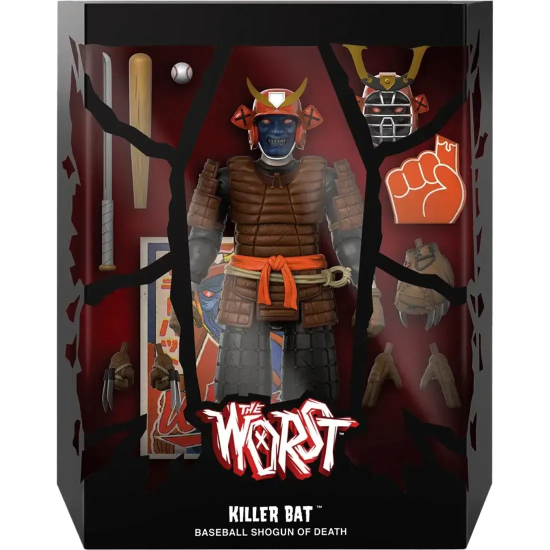 Killer Bat, the Baseball Shogun of Death Action Figure (7") - Super7 - The Worst ULTIMATES! Series (Wave 03)