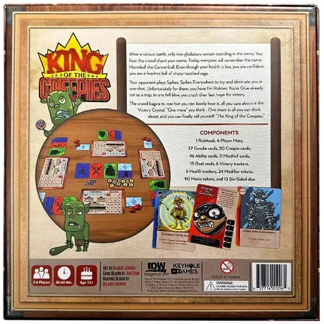 King of the Creepies - Competitive Action/Adventure Board Game for Family, Adults, and Children (2-6 Players, Ages 12+) - IDW Games - Image 3