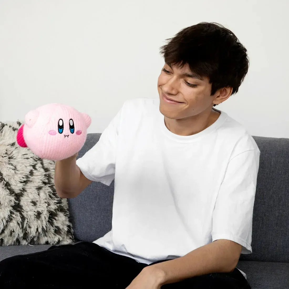 Kirby - Crochet Hovering Kirby Plush (6") - Tomy - Nuiguru Knit Series - Image 7