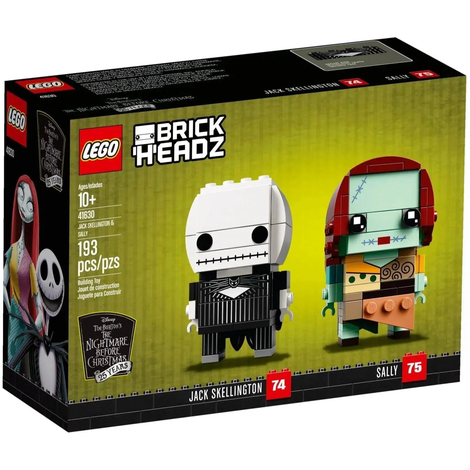 LEGO [BrickHeadz] - Jack Skellington & Sally Building Set - Disney Series (41630)