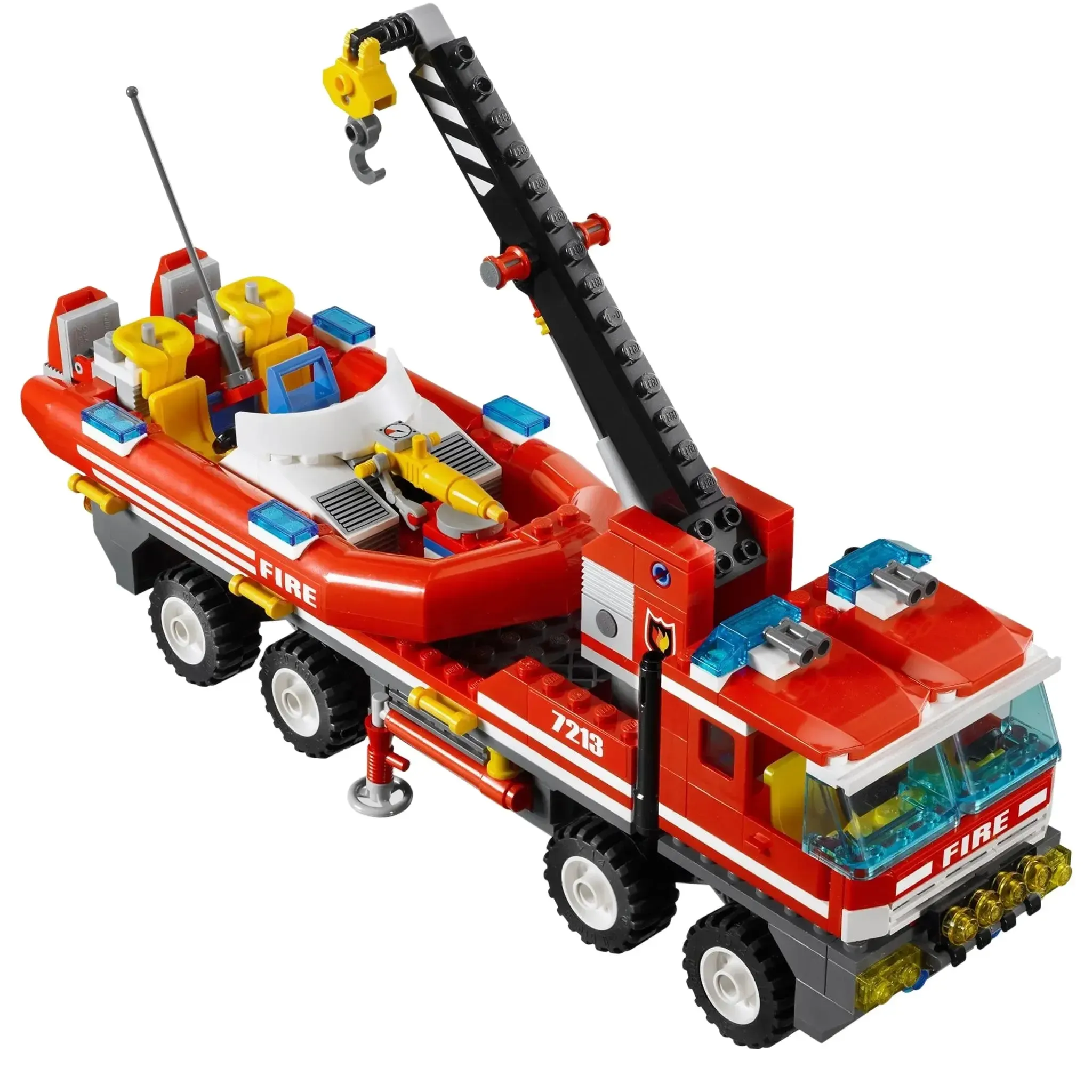 LEGO [City] - Off-Road Fire Truck & Fireboat Building Set - Fire Series (7213) - Image 6