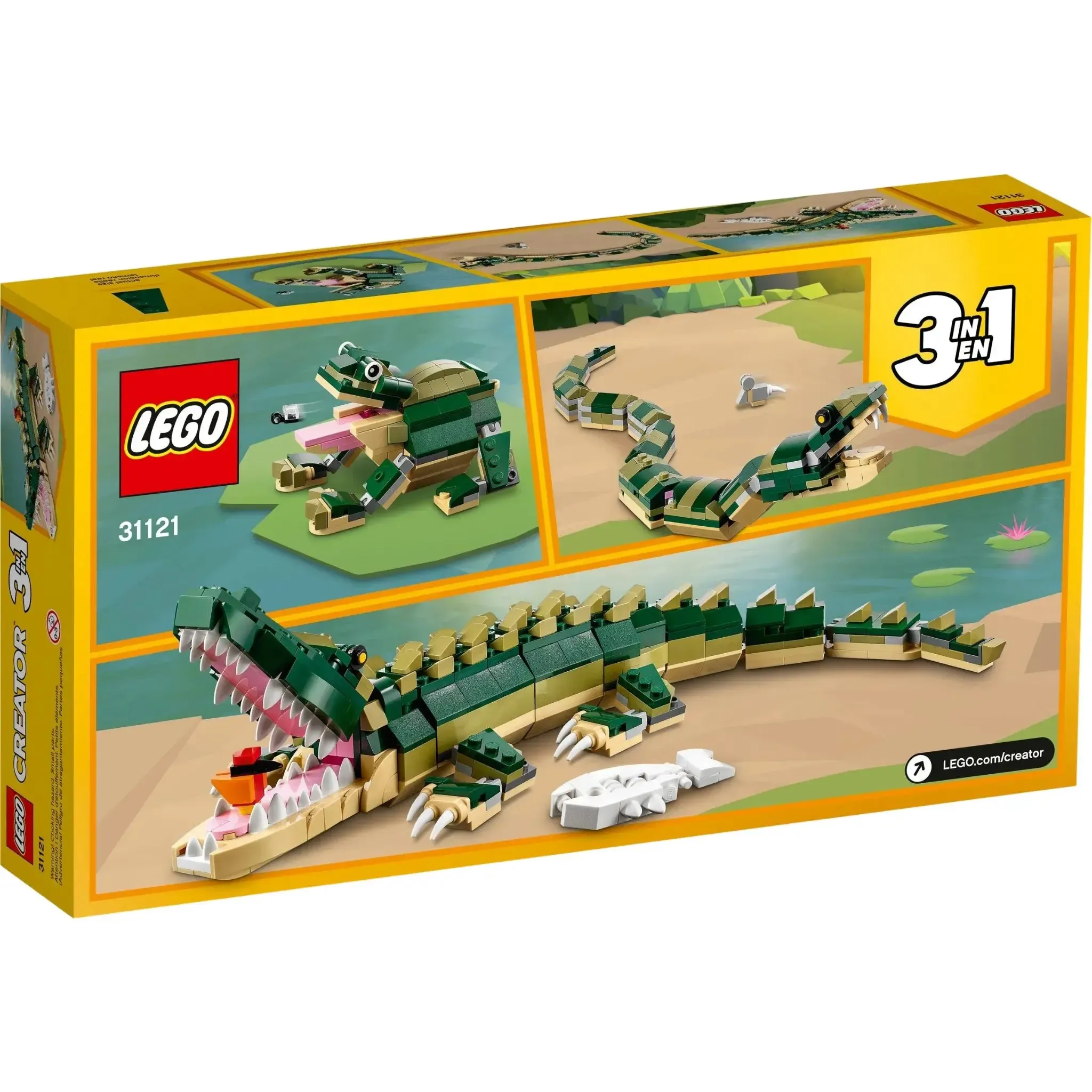 LEGO [Creator] - Crocodile Building Set - 3 in 1 Series (31121) - Image 3