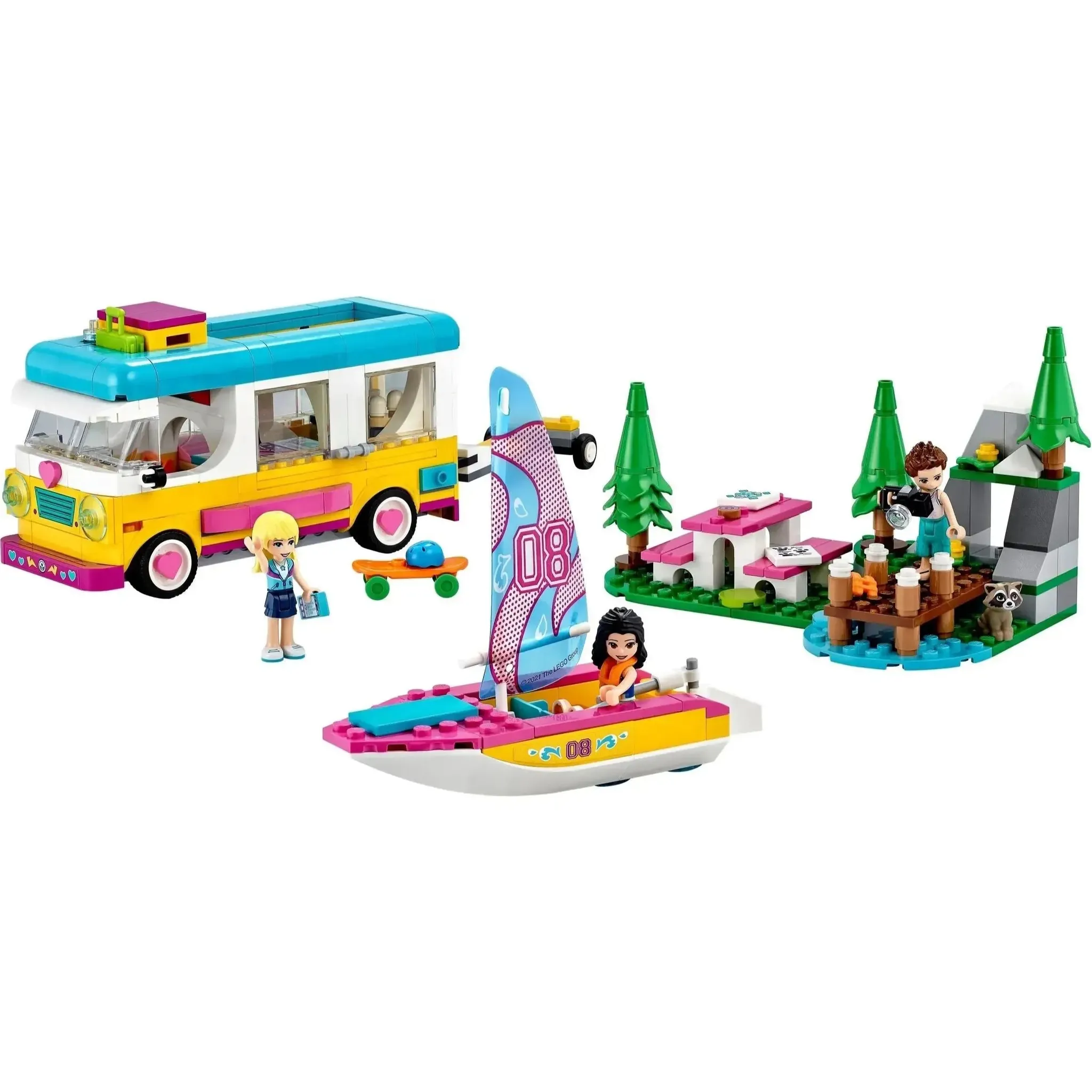LEGO [Friends] - Forest Camper Van and Sailboat Building Set - Forest Series (41681) - Image 2