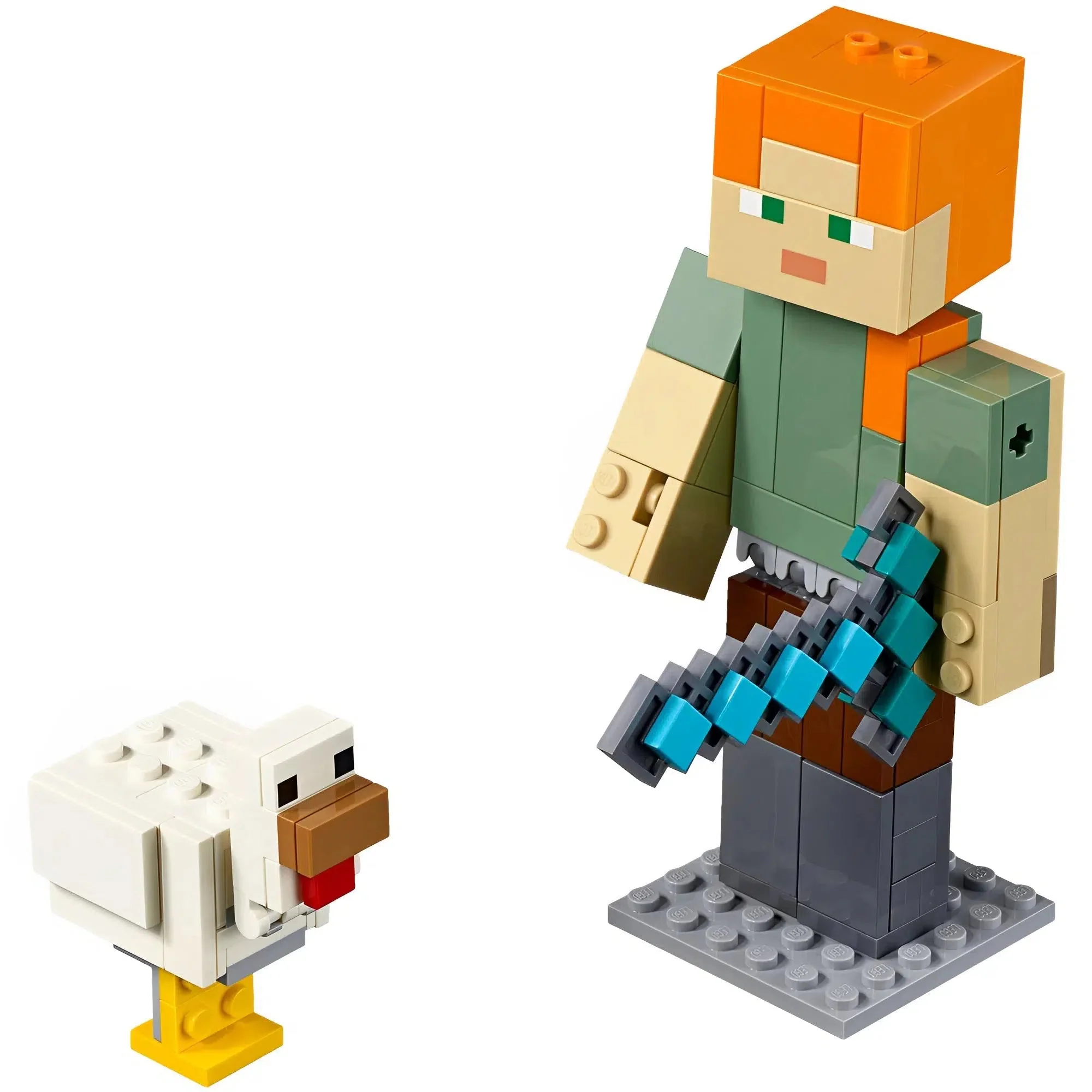 LEGO [Minecraft] - Minecraft Alex BigFig with Chicken Building Set - BigFig Series 1 (21149) - Image 2
