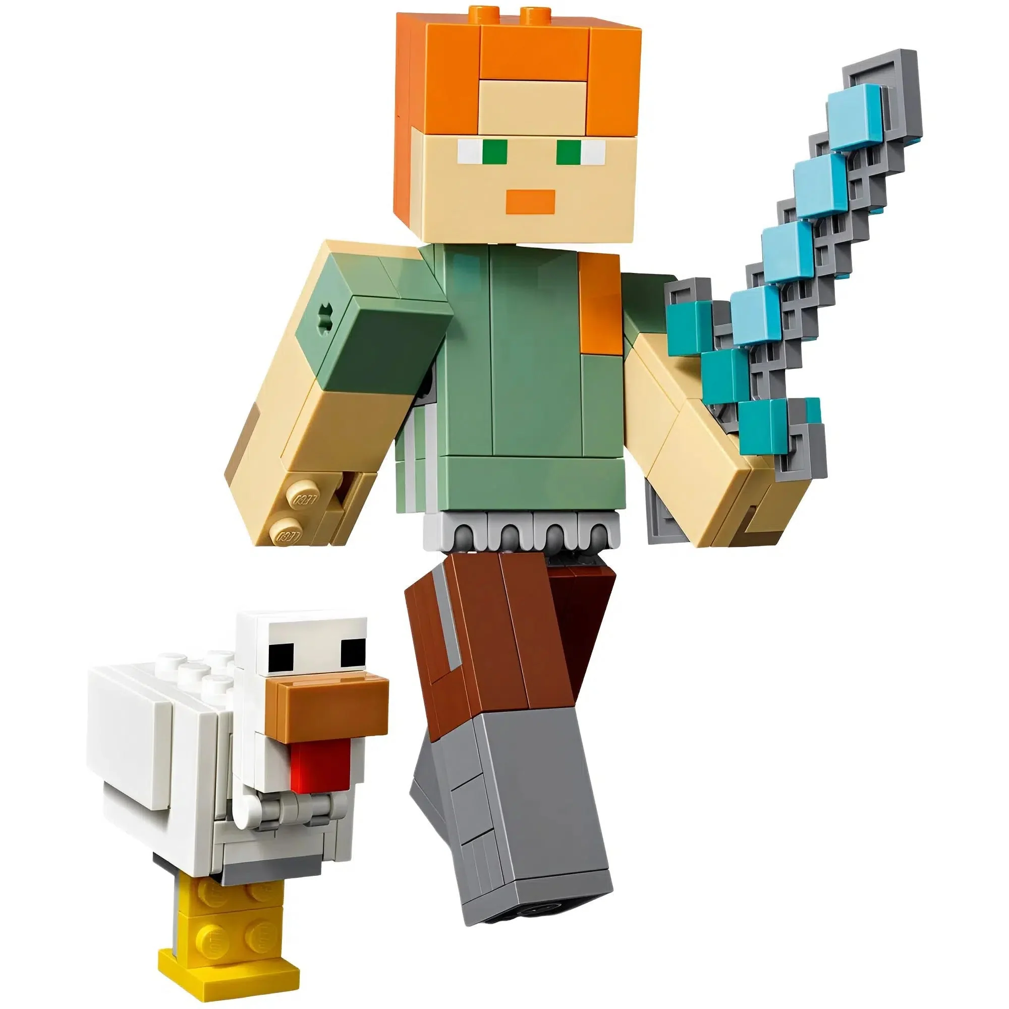 LEGO [Minecraft] - Minecraft Alex BigFig with Chicken Building Set - BigFig Series 1 (21149) - Image 3