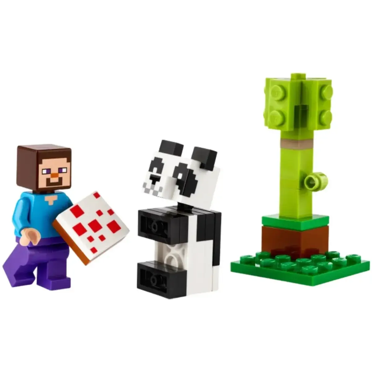 LEGO [Minecraft] - Steve and Baby Panda Building Set - Minifig-scale Series (30672) - Image 2