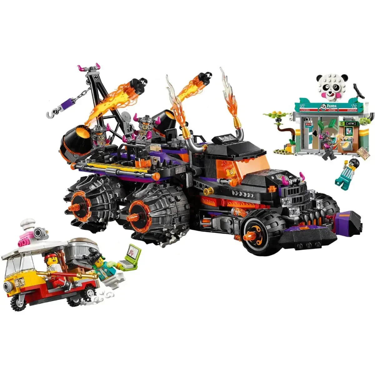 LEGO [Monkie Kid] - Red Son's Inferno Truck Building Set - A Hero is Born Series (80011) - Image 2