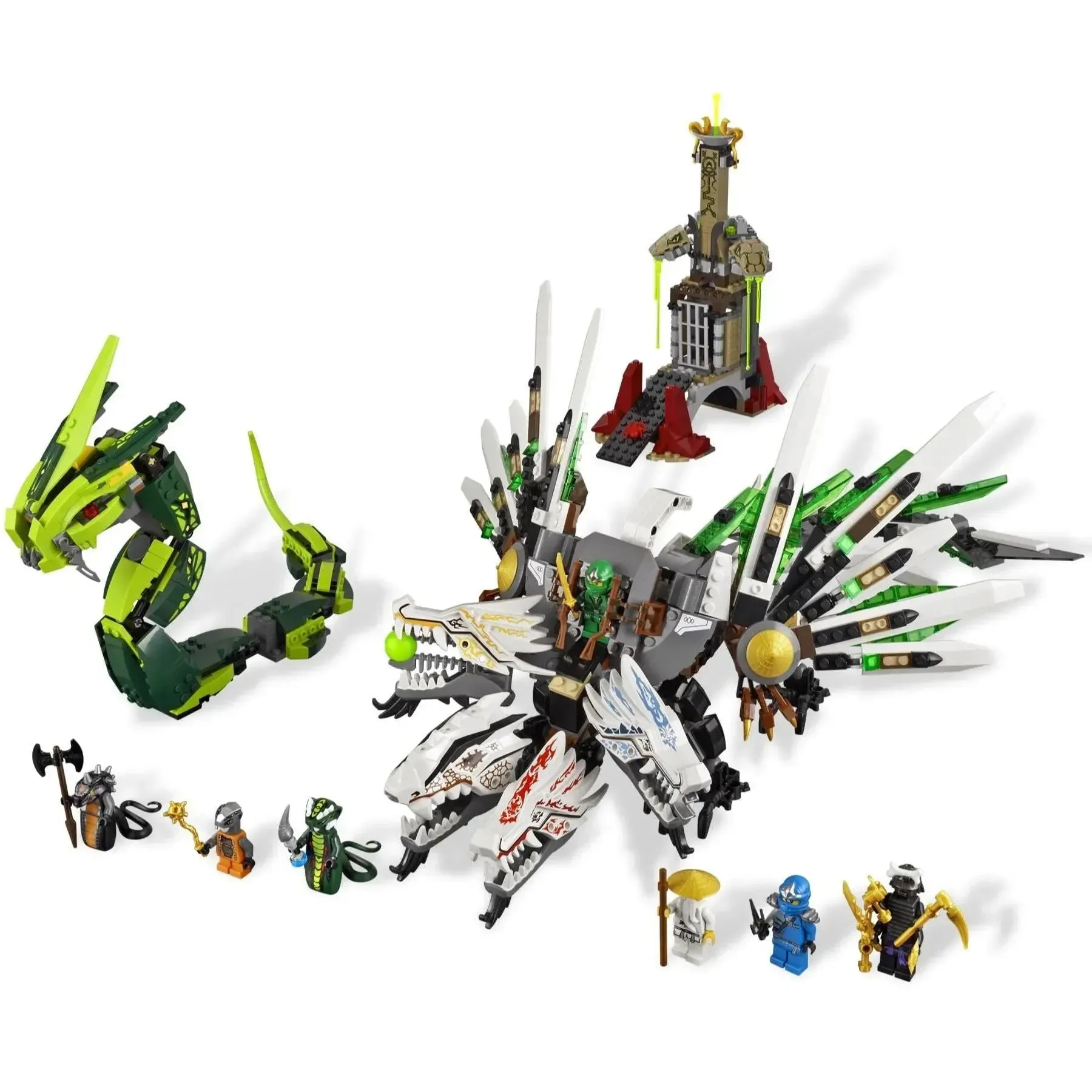 LEGO [Ninjago] - Epic Dragon Battle Building Set - Rise of the Snakes Series (9450) - Image 2
