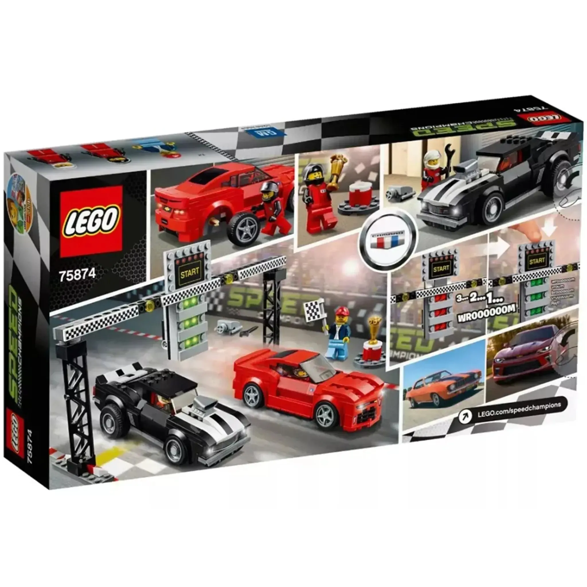 LEGO [Speed Champions] - Chevrolet Camaro Drag Race Building Set - Chevrolet Series (75874) - Image 3