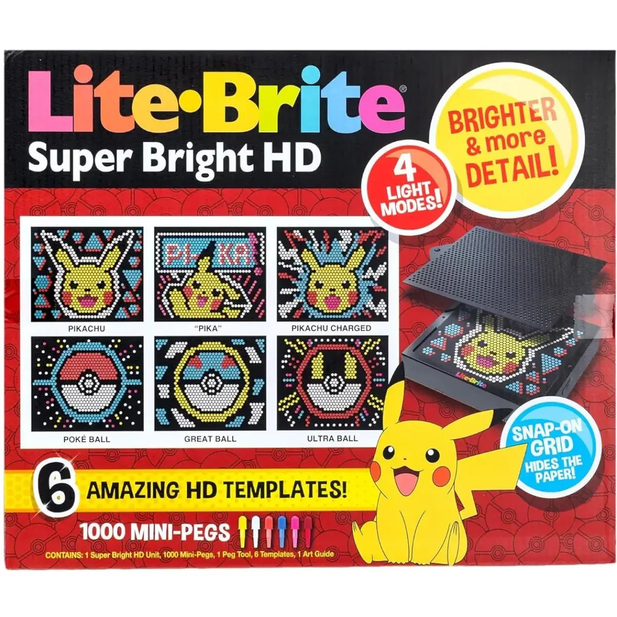 Lite-Brite [Pokémon] - Super Bright HD Art Toy (6 Templates) - Hasbro - Image 3