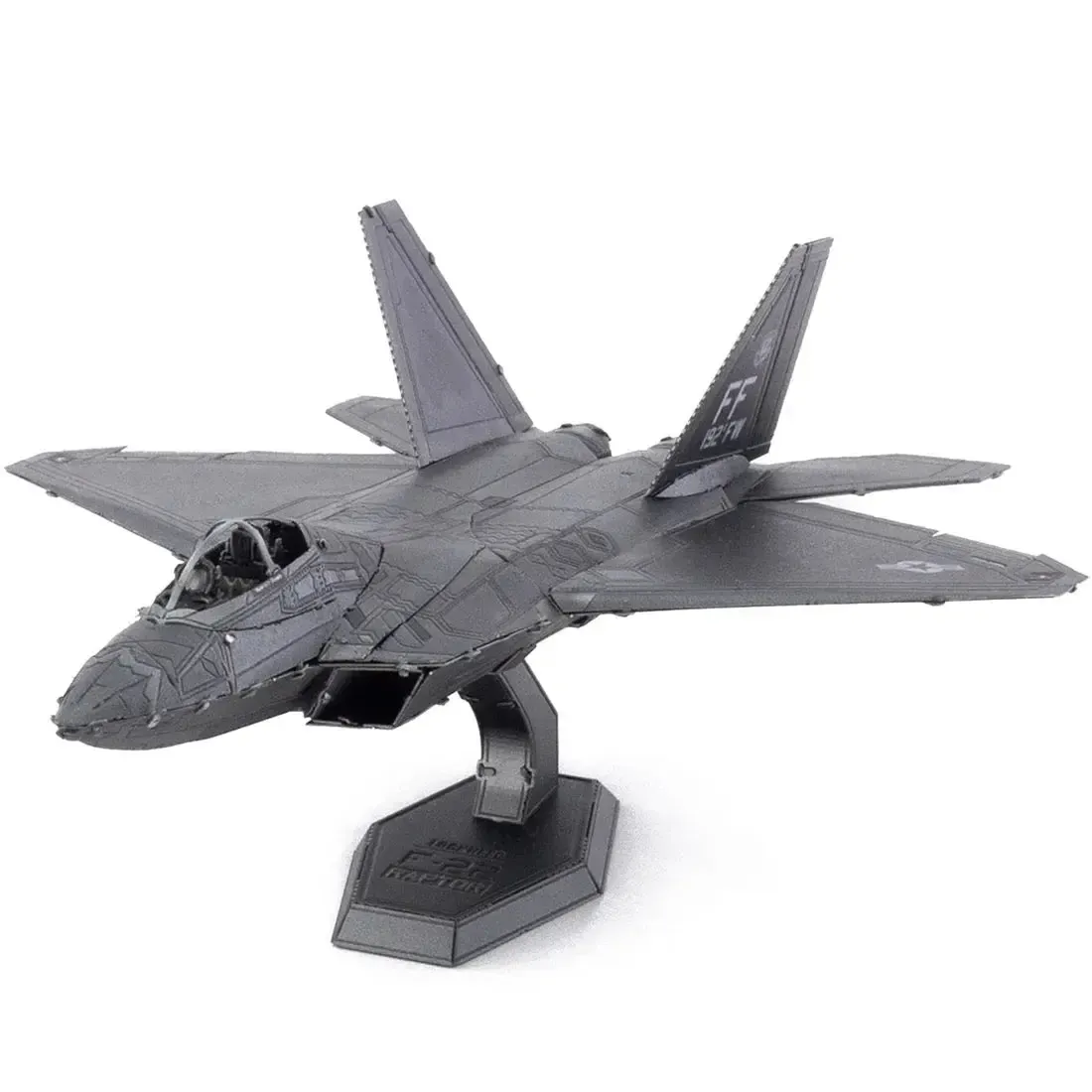 Lockheed Martin - F-22 Raptor Plane Figure Model Kit (1:137 Scale, Steel, Moderate Difficulty) - Fascinations - Metal Earth Series - Image 4