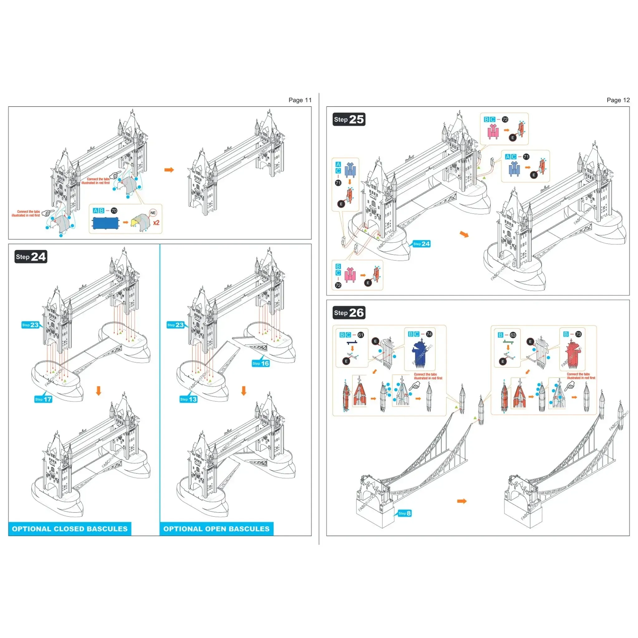 London Tower Bridge 3D Figure Model Kit (1:739 Scale, Steel, Moderate Difficulty) - Fascinations - Metal Earth Premium Series - (2023) - Image 12
