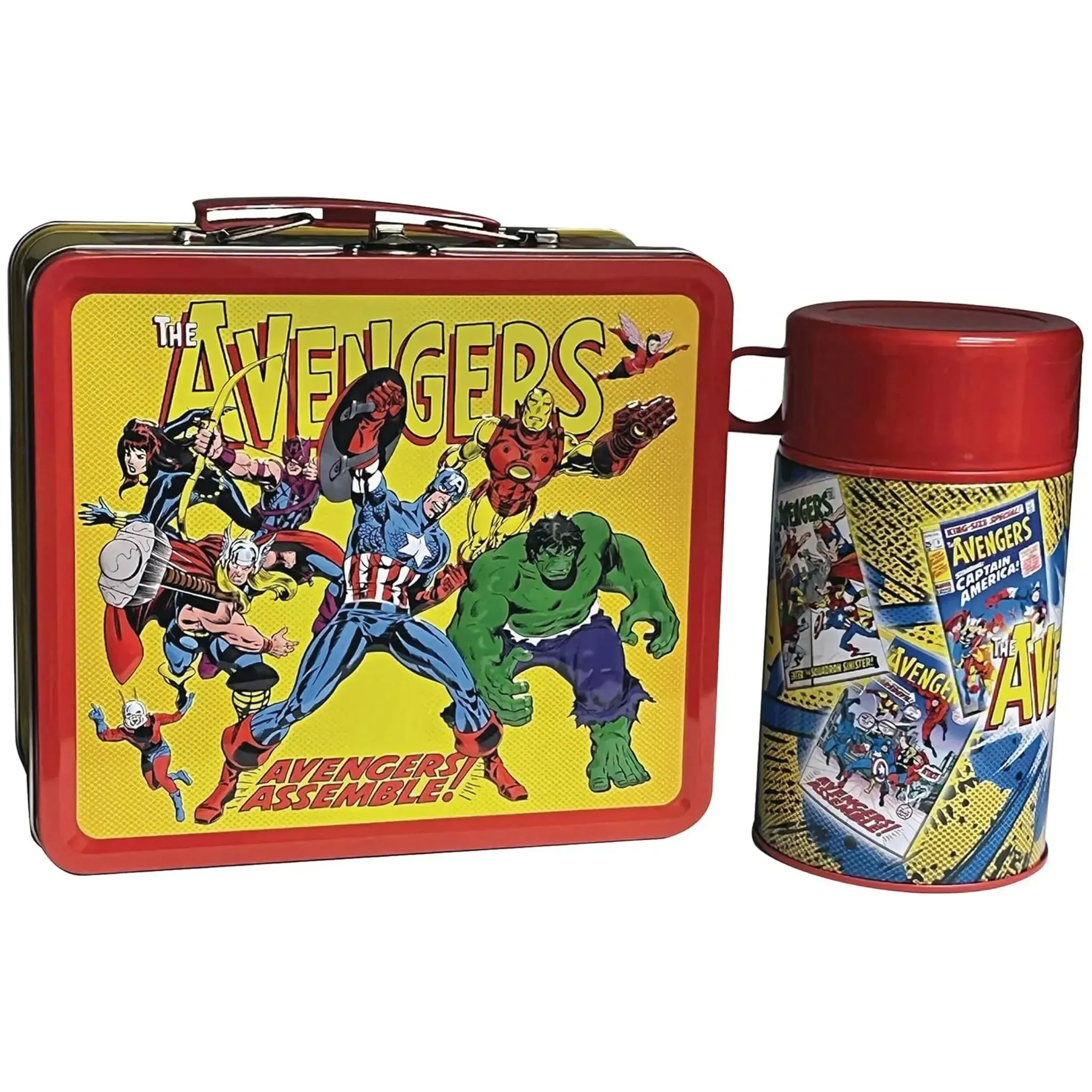 Marvel - "Avengers Assemble!" Retro Lunchbox & Beverage Container Set (Limited Edition: 1 of 2,500) - Surreal Entertainment - Tin Titans Series, PREVIEWS Exclusive