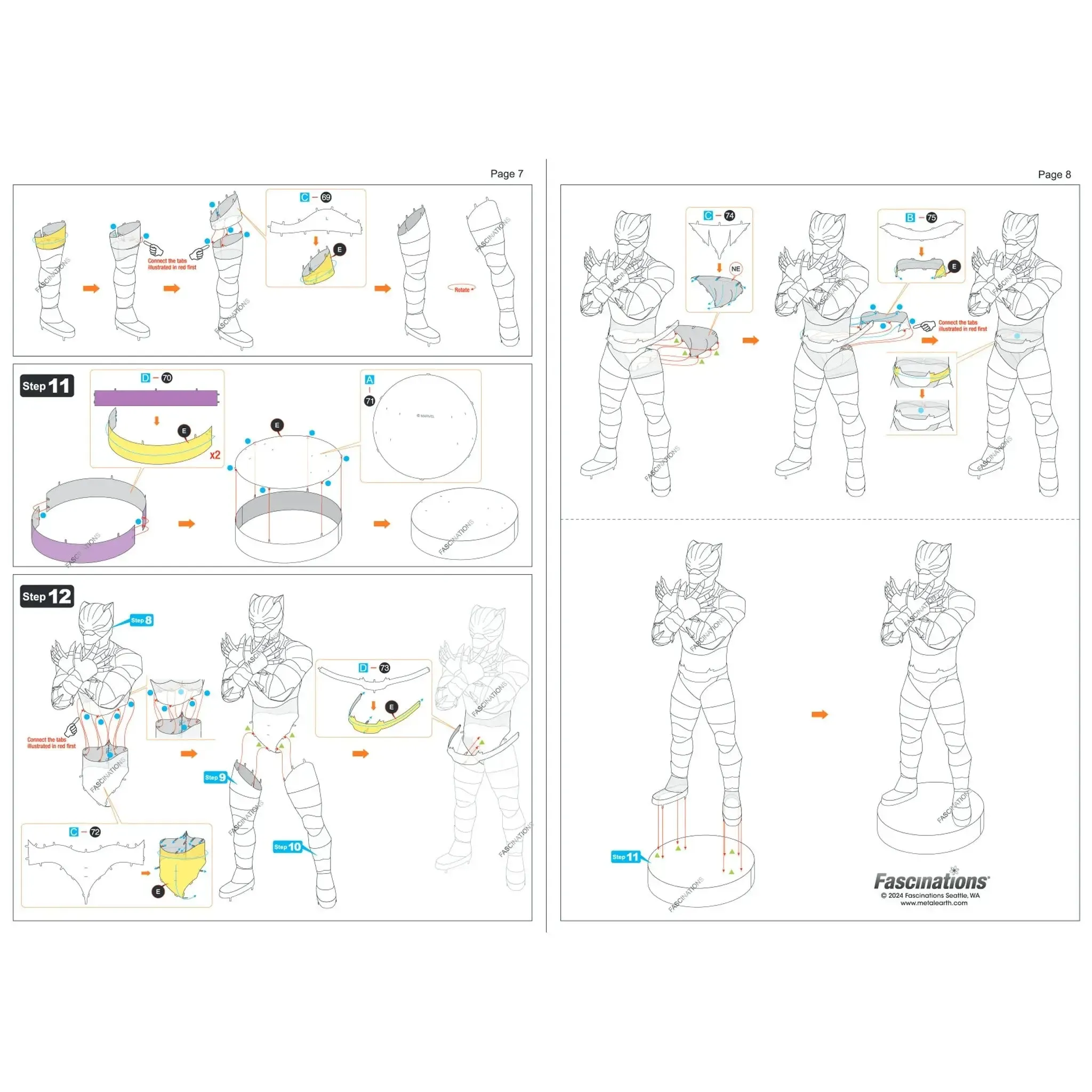 Marvel: Avengers - Black Panther Figure Model Kit (Steel, Moderate Difficulty) - Fascinations - Metal Earth Series - (2024) - Image 10