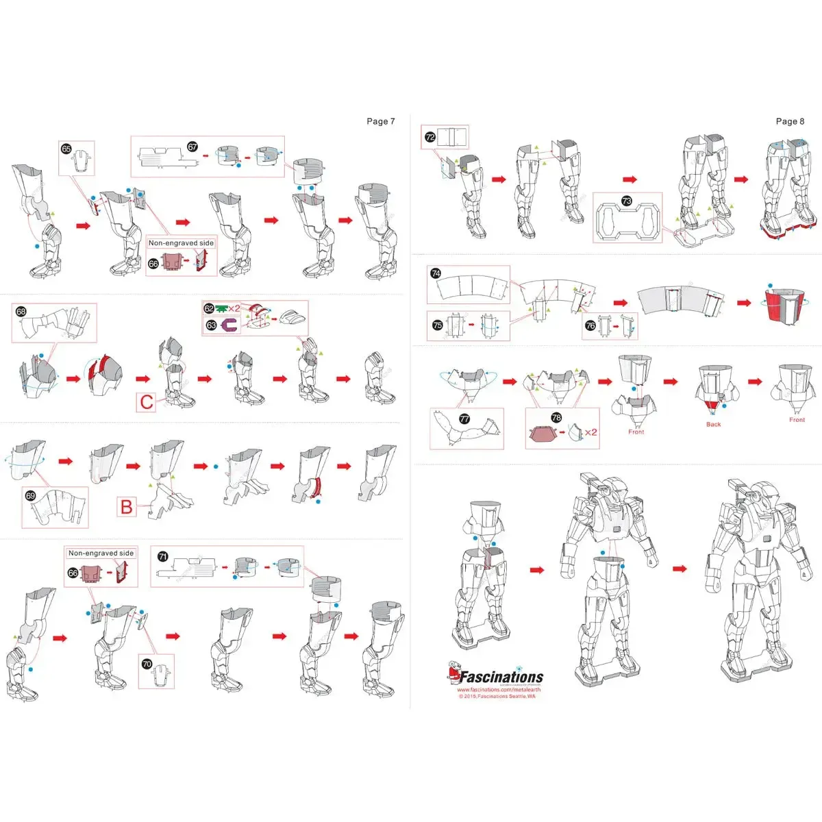 Marvel [Avengers] - Unpainted War Machine Figure Model Kit (Steel, Expert Difficulty) - Fascinations - Metal Earth Series - Image 12