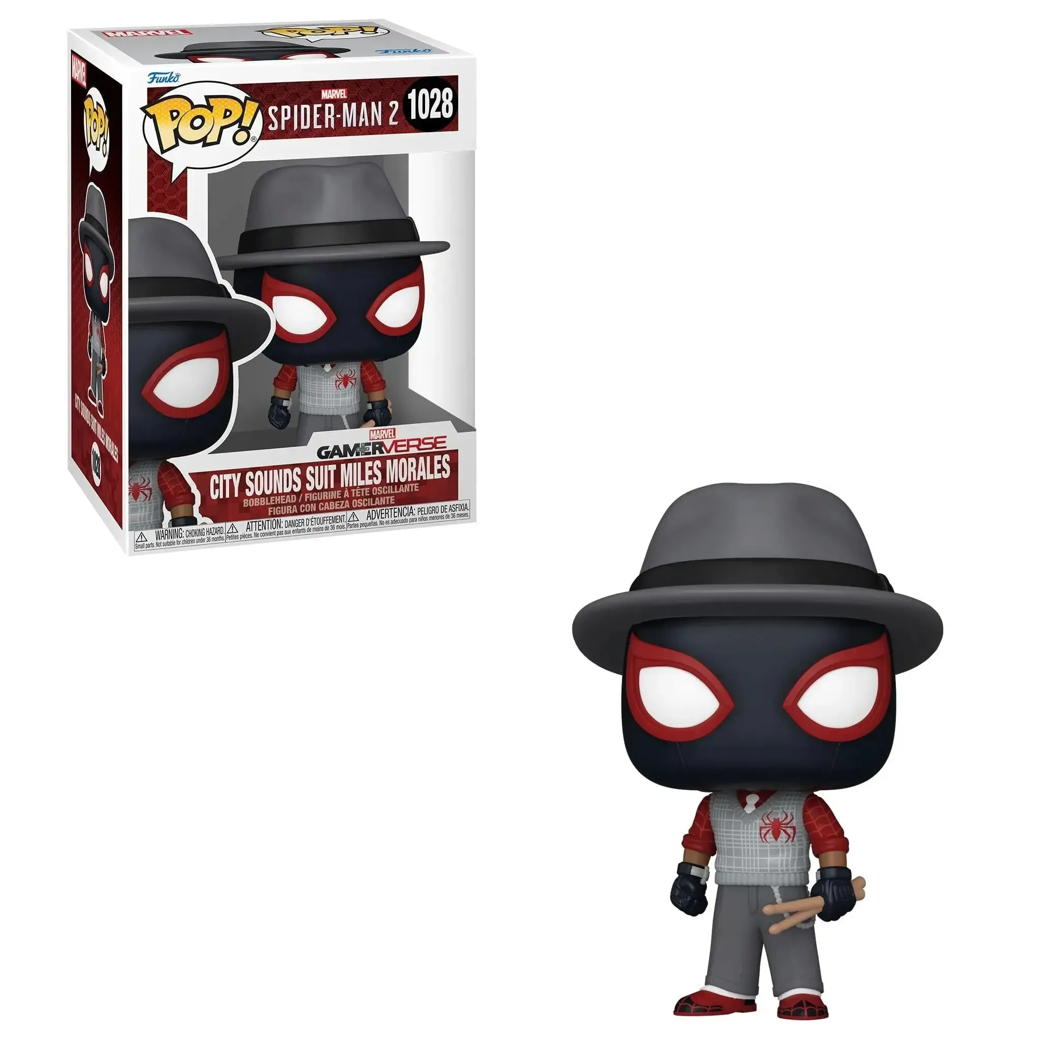 Marvel Gamerverse [Spider-Man 2] - City Sounds Suit Miles Morales Bobble-Head Figure (5") - Funko - Pop! Games Series (1028) - (2024) - Image 4
