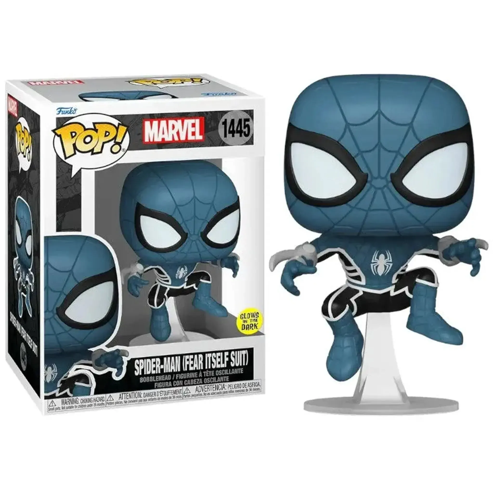 Marvel - Spider-Man (Fear Itself Suit) Bobble-Head Figure (3.75", Glow in the Dark) - Funko - Pop! Series (1445) - (2024) - Image 2