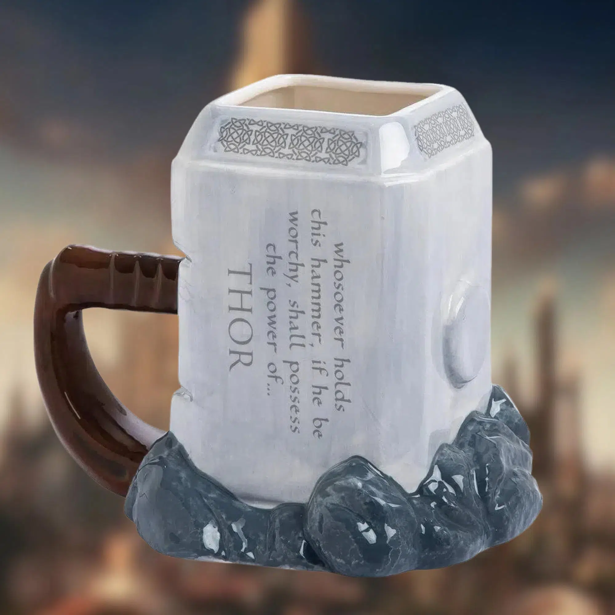 Marvel: Thor - Mjolnir Premium Sculpted Mug (Ceramic, 20 oz.) - Bioworld - Image 5