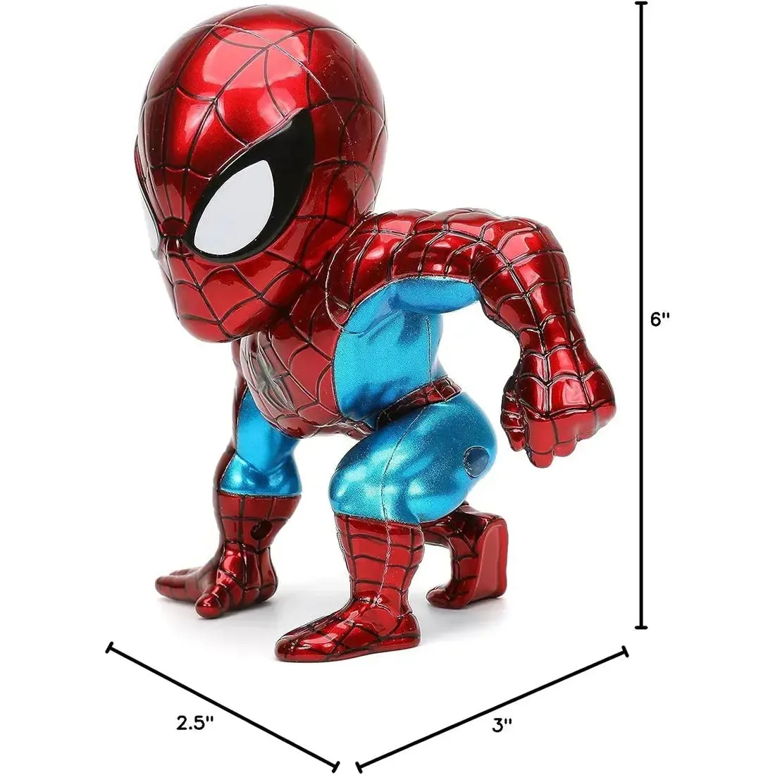 Marvel [Ultimate Spider-Man] - Hero Landing Spider-Man Figure (5", Metal Die-Cast) - Jada - Metafigs Series - Image 6