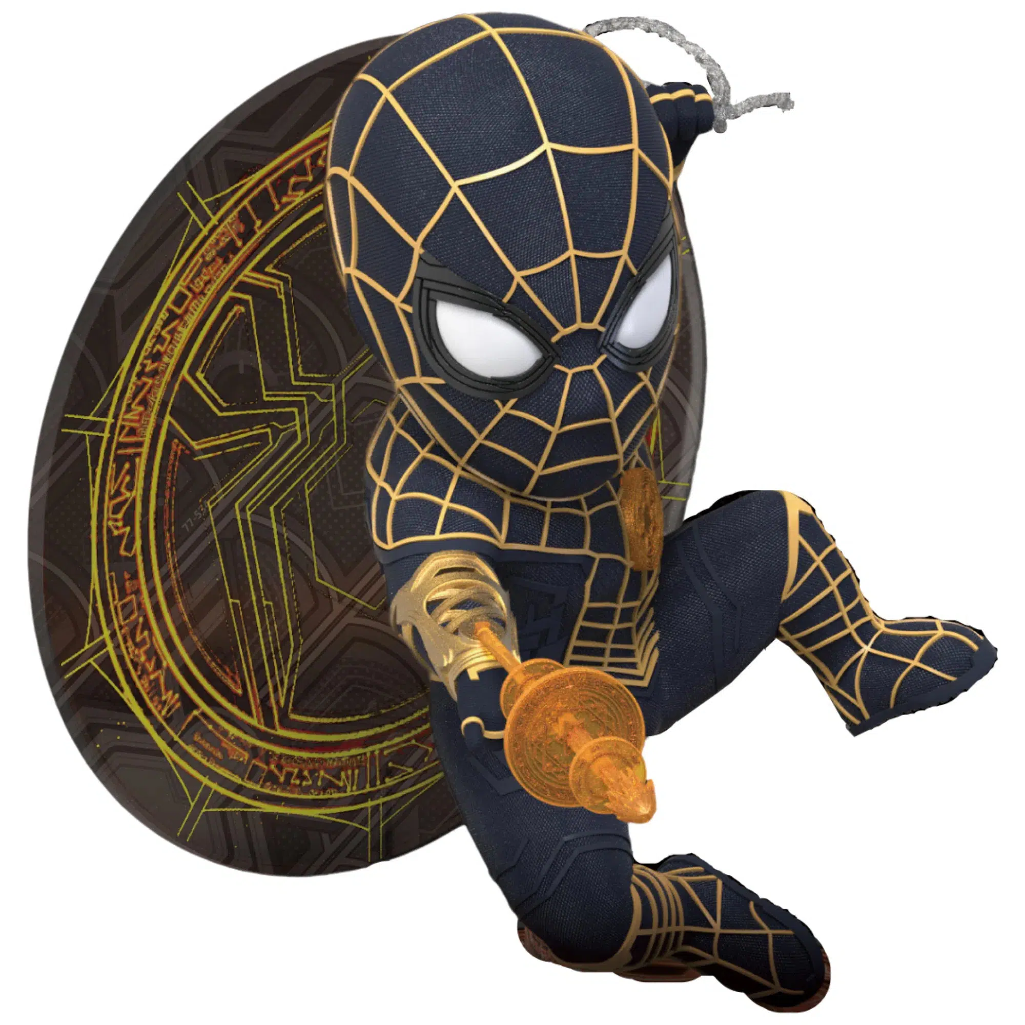 Marvel's Spider-Man: No Way Home - Black & Gold Suit Spider-Man Figure - Beast Kingdom - Egg Attack Series (EA-041) - Image 2