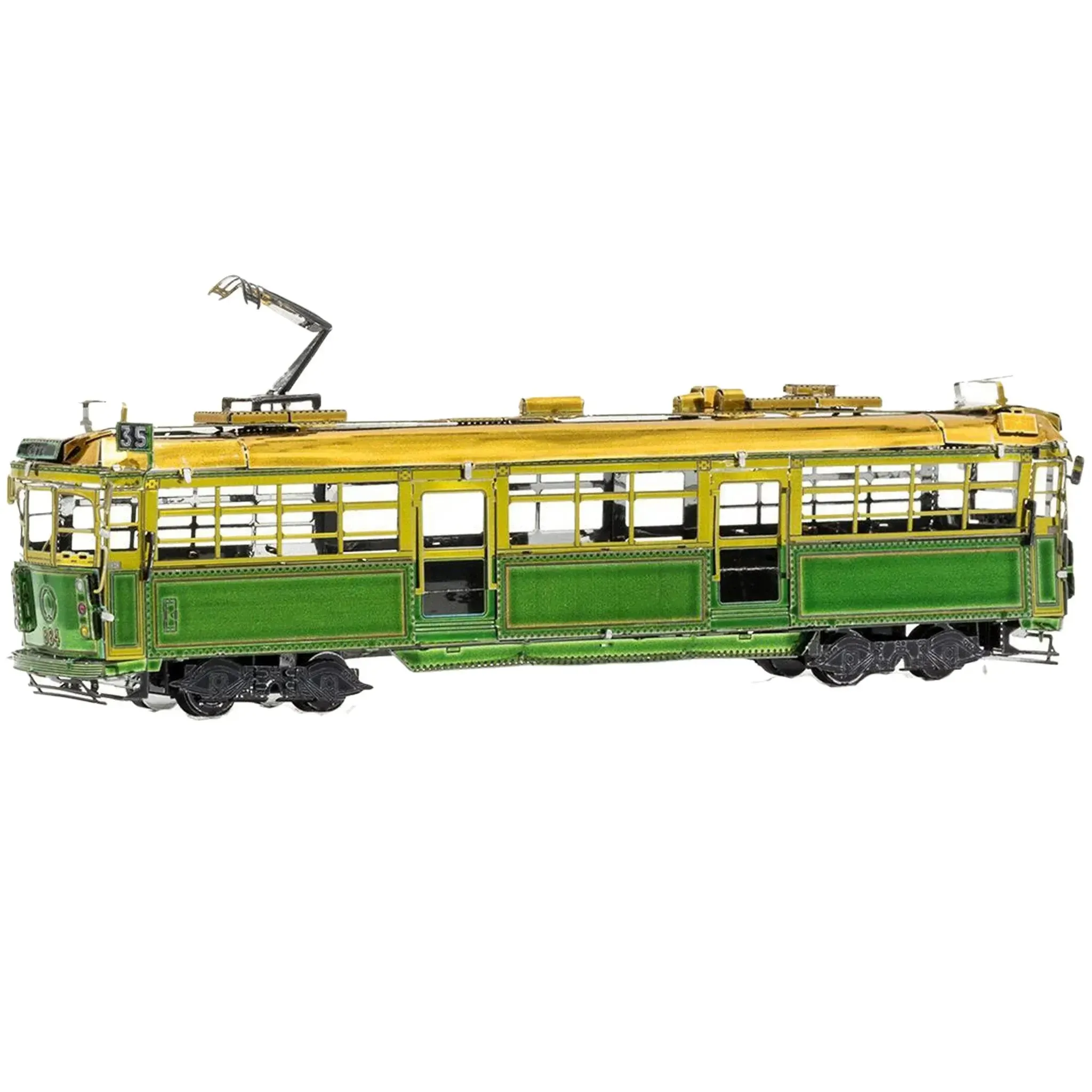 Melbourne W-Class Tram (Colored) Transit Car 3D Figure Model Kit (Steel, Moderate Difficulty) - Fascinations - Metal Earth Series - (2022) - Image 2