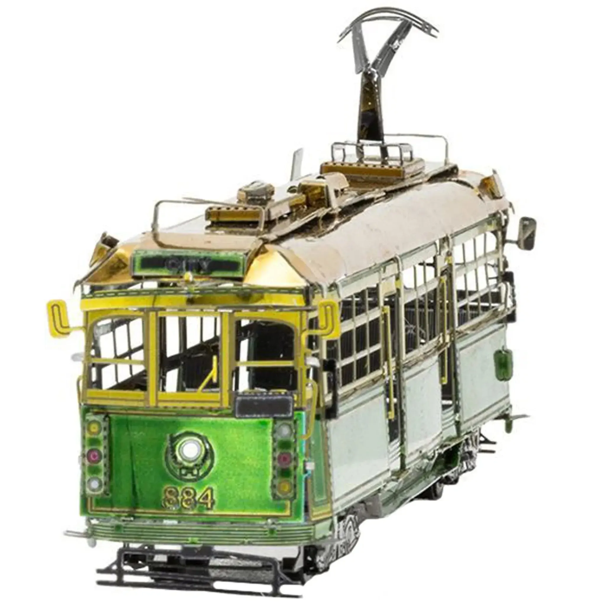 Melbourne W-Class Tram (Colored) Transit Car 3D Figure Model Kit (Steel, Moderate Difficulty) - Fascinations - Metal Earth Series - (2022) - Image 5