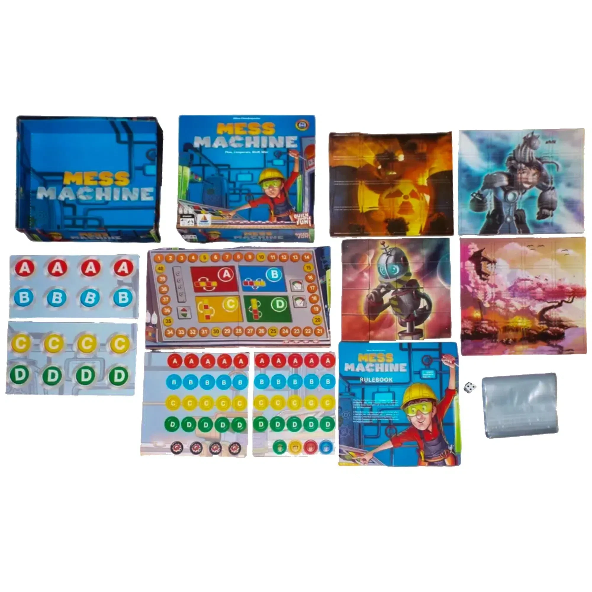 Mess Machine - Puzzle Factory Board Game for Family, Adults, and Children (2-4 Players, Ages 10+) - Quick Simple Fun Games - Image 2