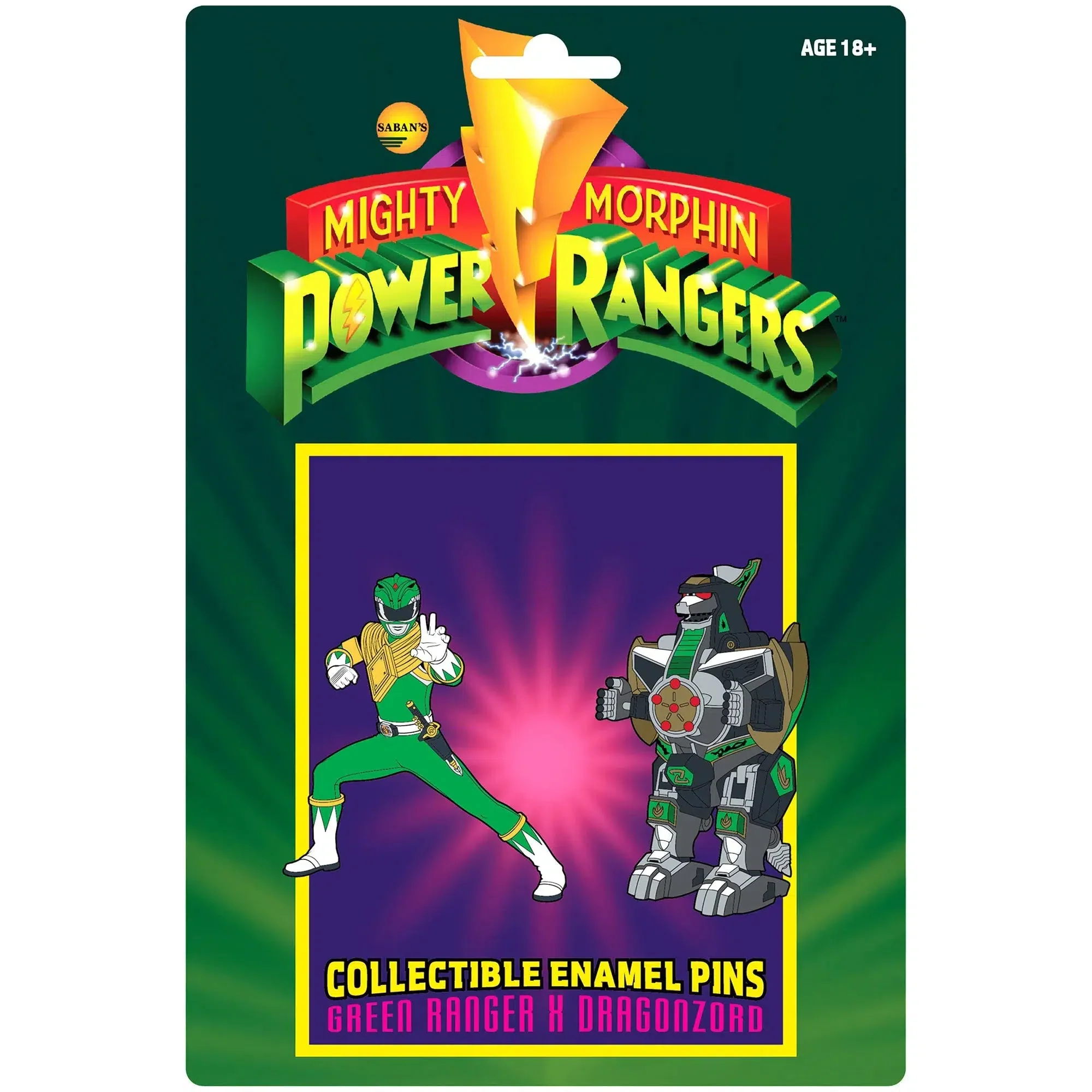 Mighty Morphin Power Rangers - Green Ranger x Dragonzord Pin Badge Set (Enamel) - Icon Heroes