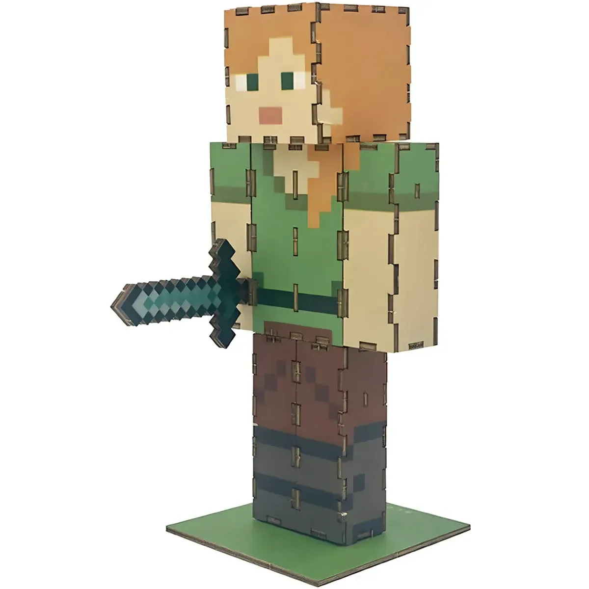 Minecraft - Alex 3D Wood Model Kit - Insight Editions - Incredibuilds Series - Image 4