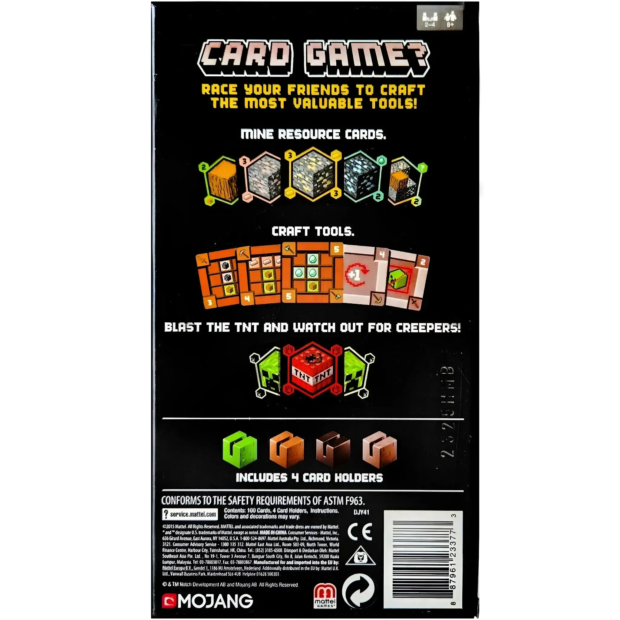 Minecraft Card Game? - Strategy Video Game Card Game for Family, Adults, and Children (2-4 Players, Ages 8+) - Mattel - Image 3