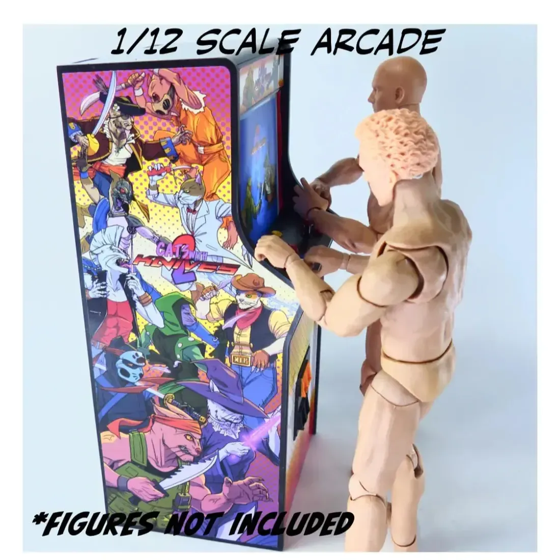 Mini Arcade Machine, Props & Accessories for Action Figures (1:12 Scale) - Super Action Stuff - Image 7