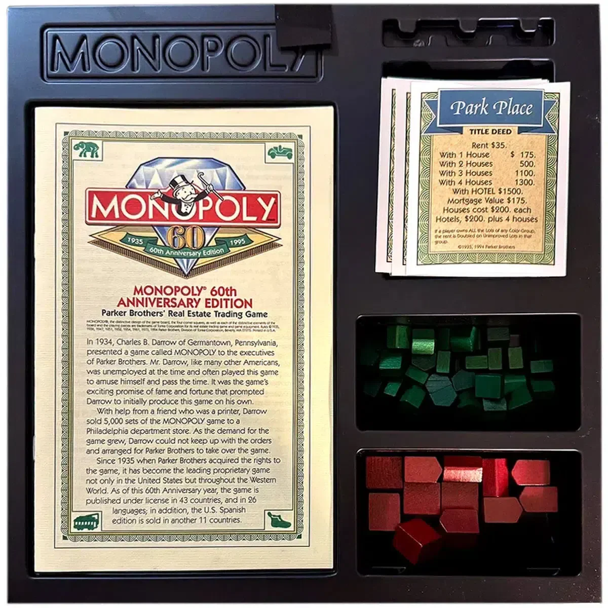 Monopoly: 60th Anniversary Edition - Economic Classic Board Game for Family, Adults, and Children (2-8 Players, Ages 8+) - Parker Brothers - Image 5