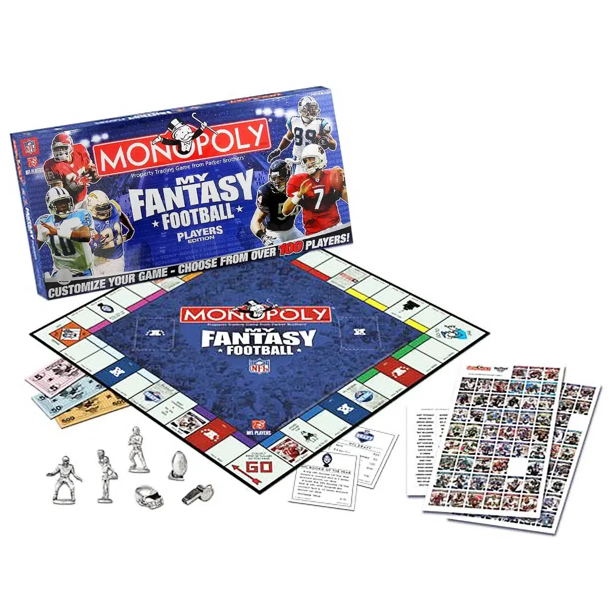 Monopoly: My Fantasy Football Players Edition [NFL] - Economic Sports Board Game for Family, Adults, and Children (2-6 Players, Ages 8+) - USAopoly - Image 2