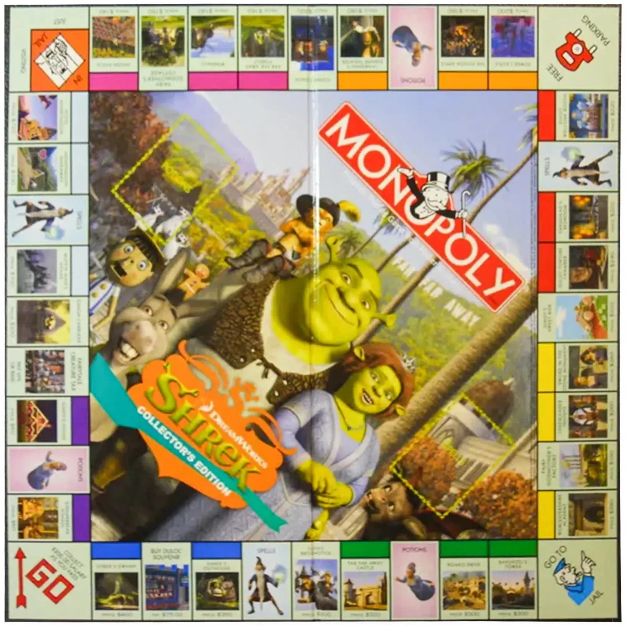 Monopoly: Shrek Collector's Edition - Economic Fairy Tale Board Game for Family, Adults, and Children (2-6 Players, Ages 8+) - USAopoly - Image 2