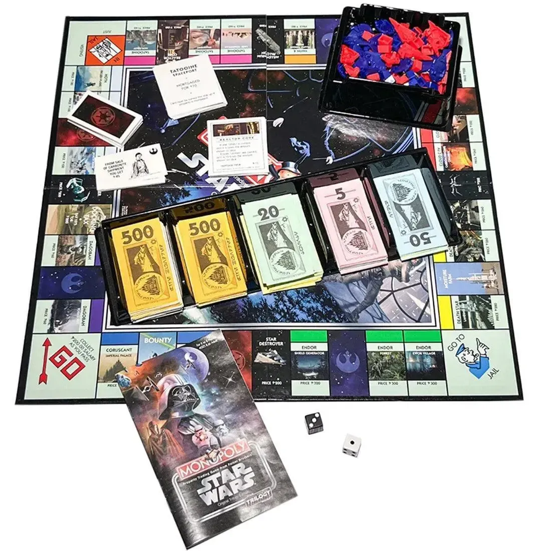 Monopoly: Star Wars Original Trilogy Edition - Economic Science Fiction Board Game for Family, Adults, and Children (2-8 Players, Ages 8+) - Parker Brothers - Image 2