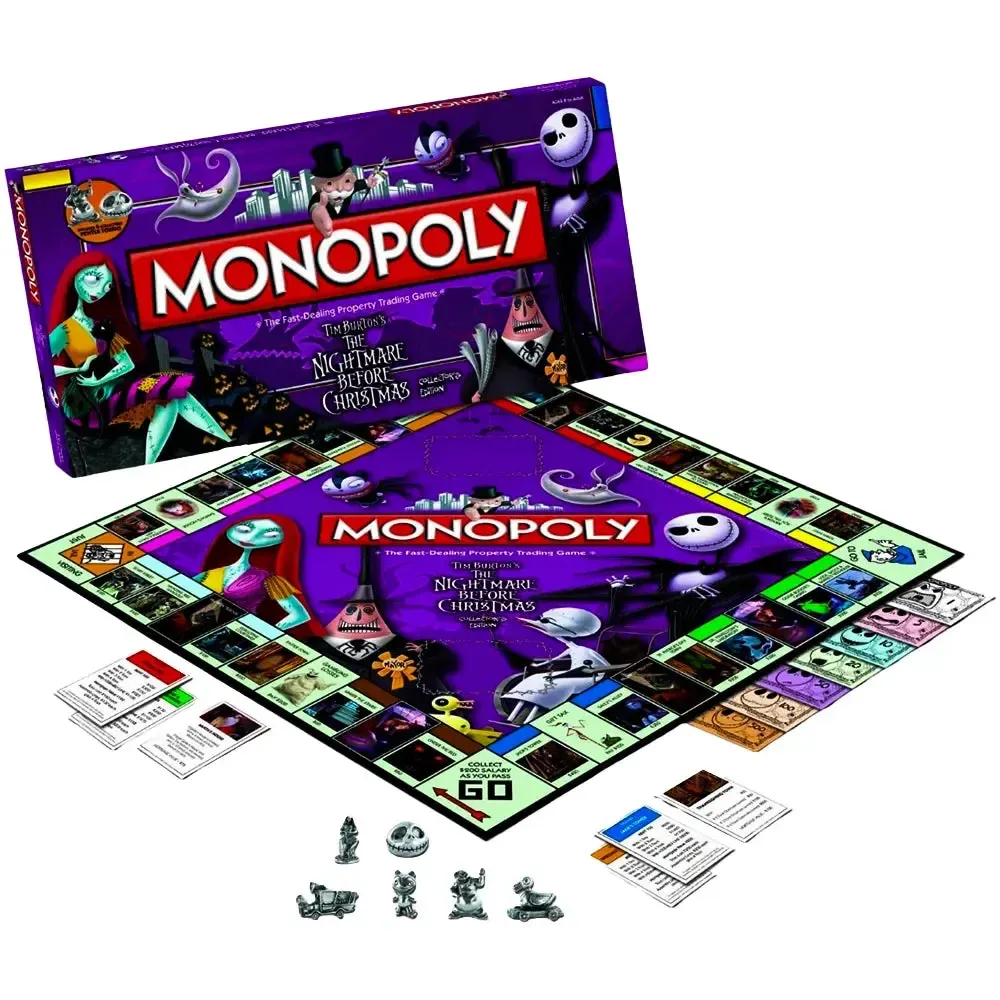 Monopoly: The Nightmare Before Christmas Collector's Edition - Economic Fantasy Board Game for Family, Adults, and Children (2-6 Players, Age 8+) - USAopoly - Image 2