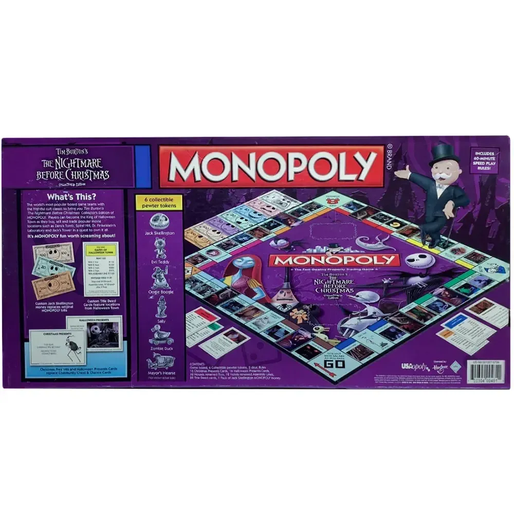 Monopoly: The Nightmare Before Christmas Collector's Edition - Economic Fantasy Board Game for Family, Adults, and Children (2-6 Players, Age 8+) - USAopoly - Image 3
