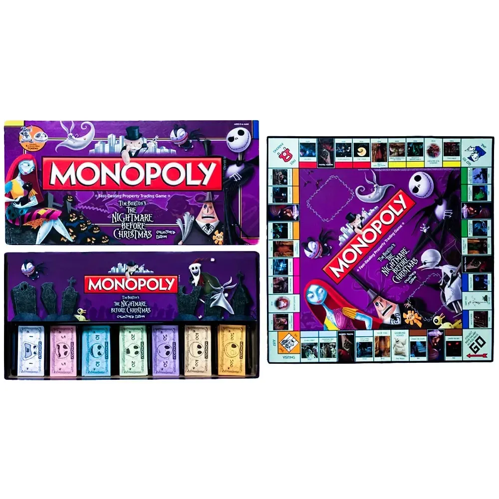 Monopoly: The Nightmare Before Christmas Collector's Edition - Economic Fantasy Board Game for Family, Adults, and Children (2-6 Players, Age 8+) - USAopoly - Image 4