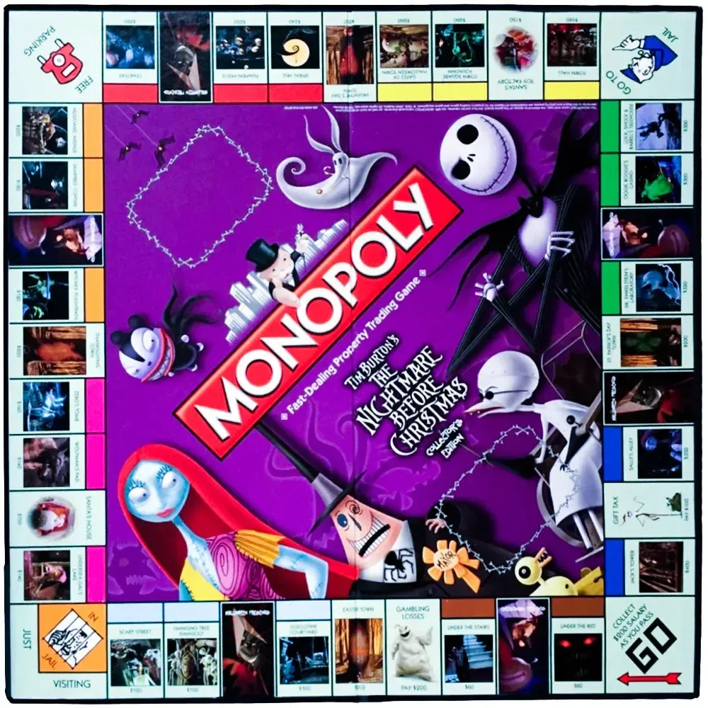 Monopoly: The Nightmare Before Christmas Collector's Edition - Economic Fantasy Board Game for Family, Adults, and Children (2-6 Players, Age 8+) - USAopoly - Image 5