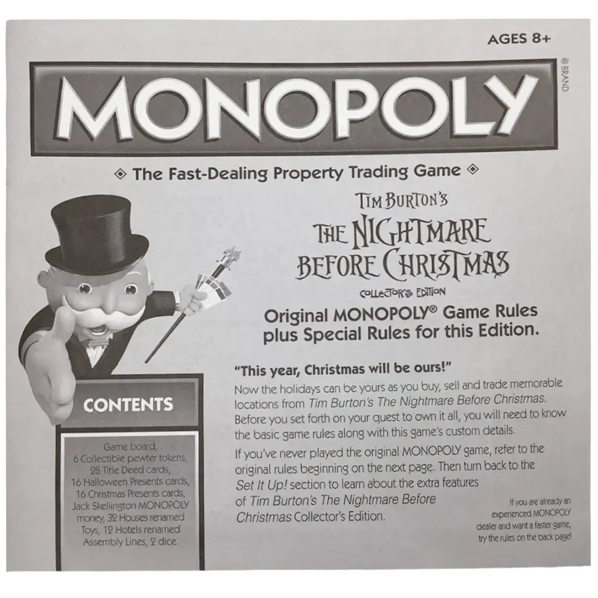 Monopoly: The Nightmare Before Christmas Collector's Edition - Economic Fantasy Board Game for Family, Adults, and Children (2-6 Players, Age 8+) - USAopoly - Image 8
