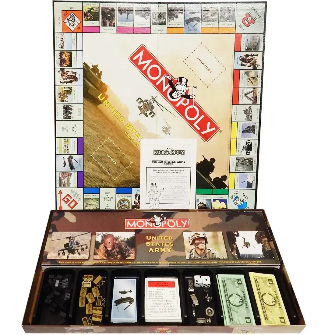 Monopoly: United States Army Edition - Competitive War Board Game for Family, Adults, and Children (2-6 Players, Ages 8+) - USAopoly (2002) - Image 2