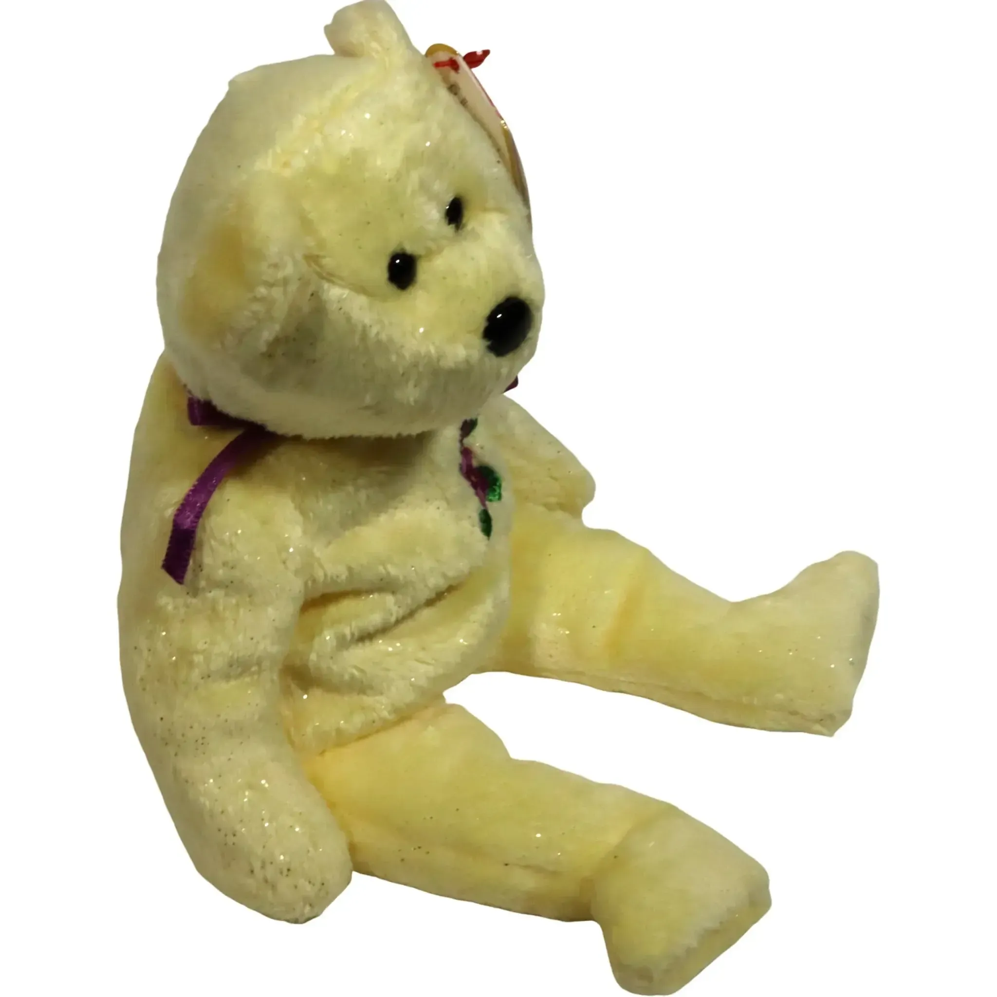 Mother the Yellow Bear Plush (8") - Ty - Beanie Babies 10th Anniversary Edition, Beanie Babies Series (2002) - Image 4
