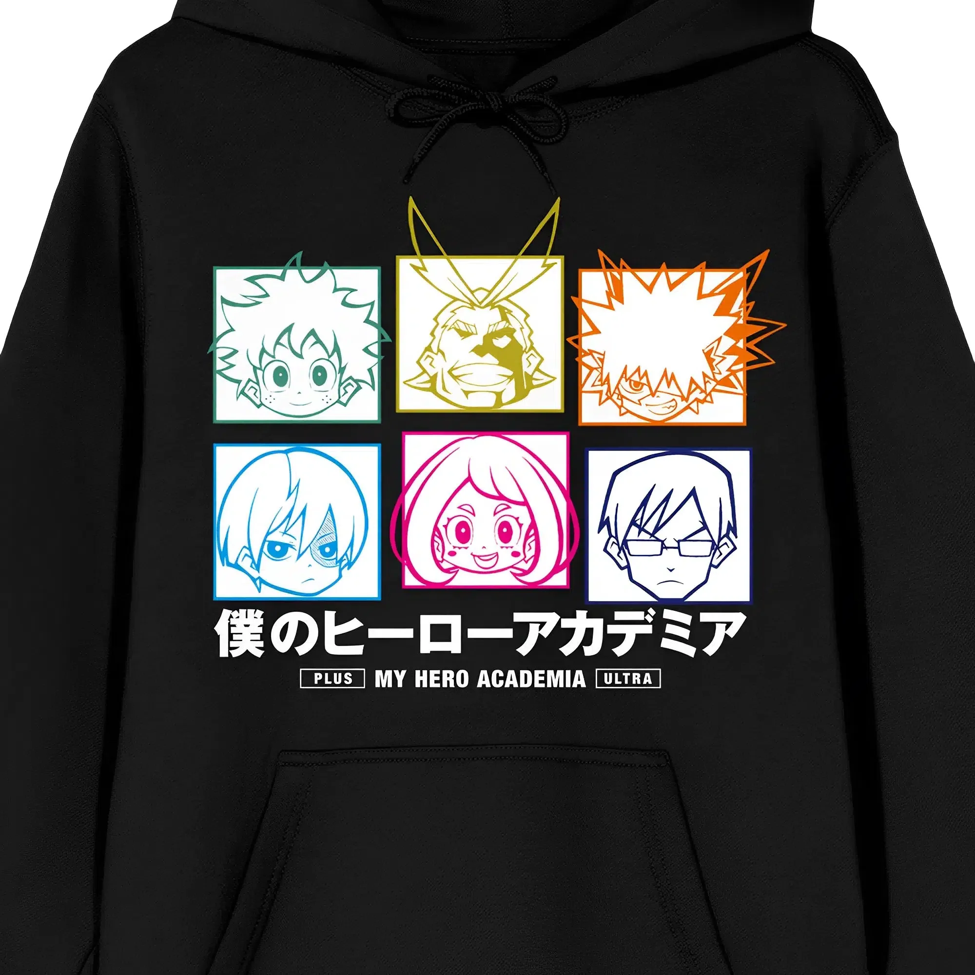 My Hero Academia - Chibi Characters Men's Hoodie Sweatshirt (Black) - Bioworld - Image 3