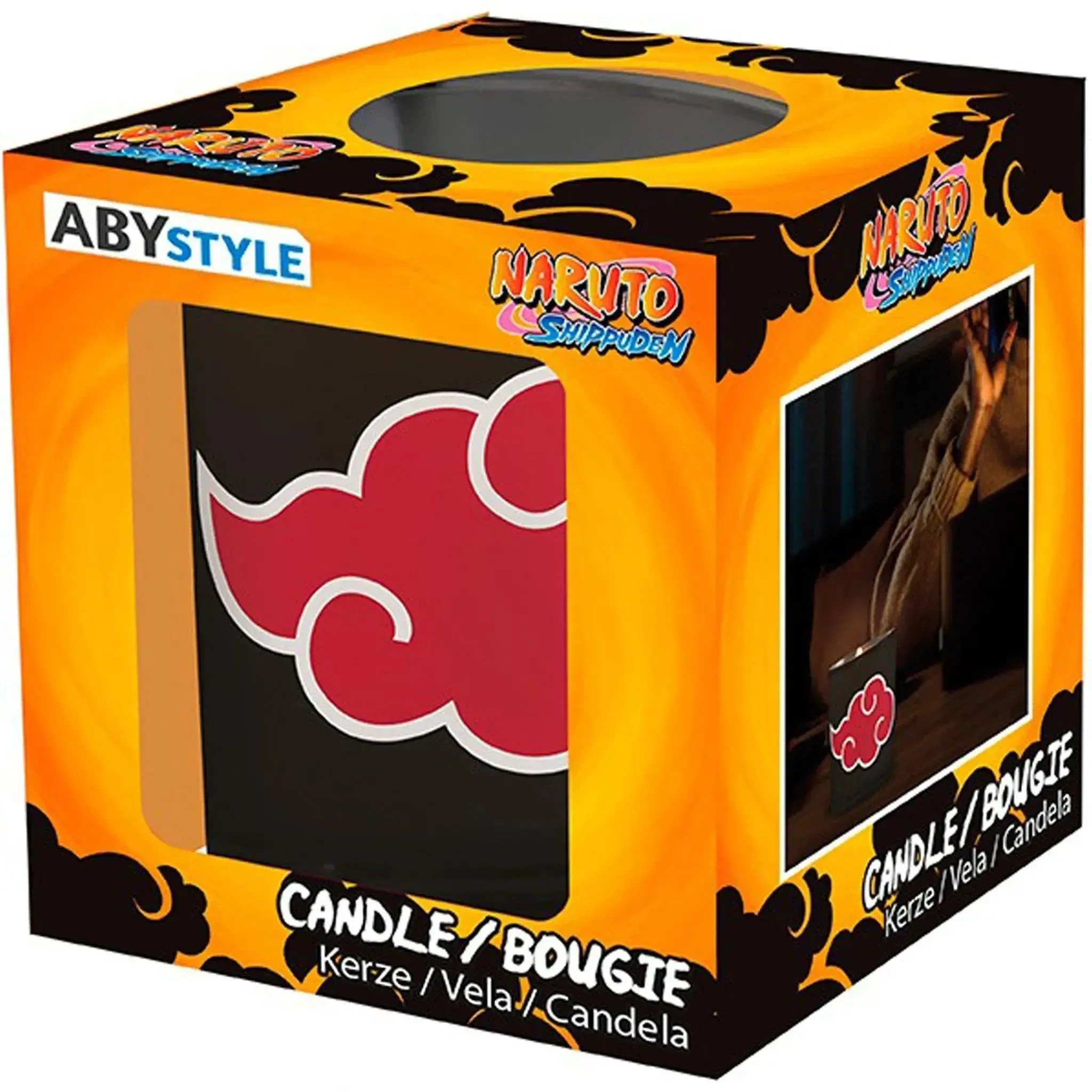 Naruto Shippuden - Akatsuki Cloud Wax Candle Glass Jar (3.5", 30 Hours Burn Time) - ABYstyle