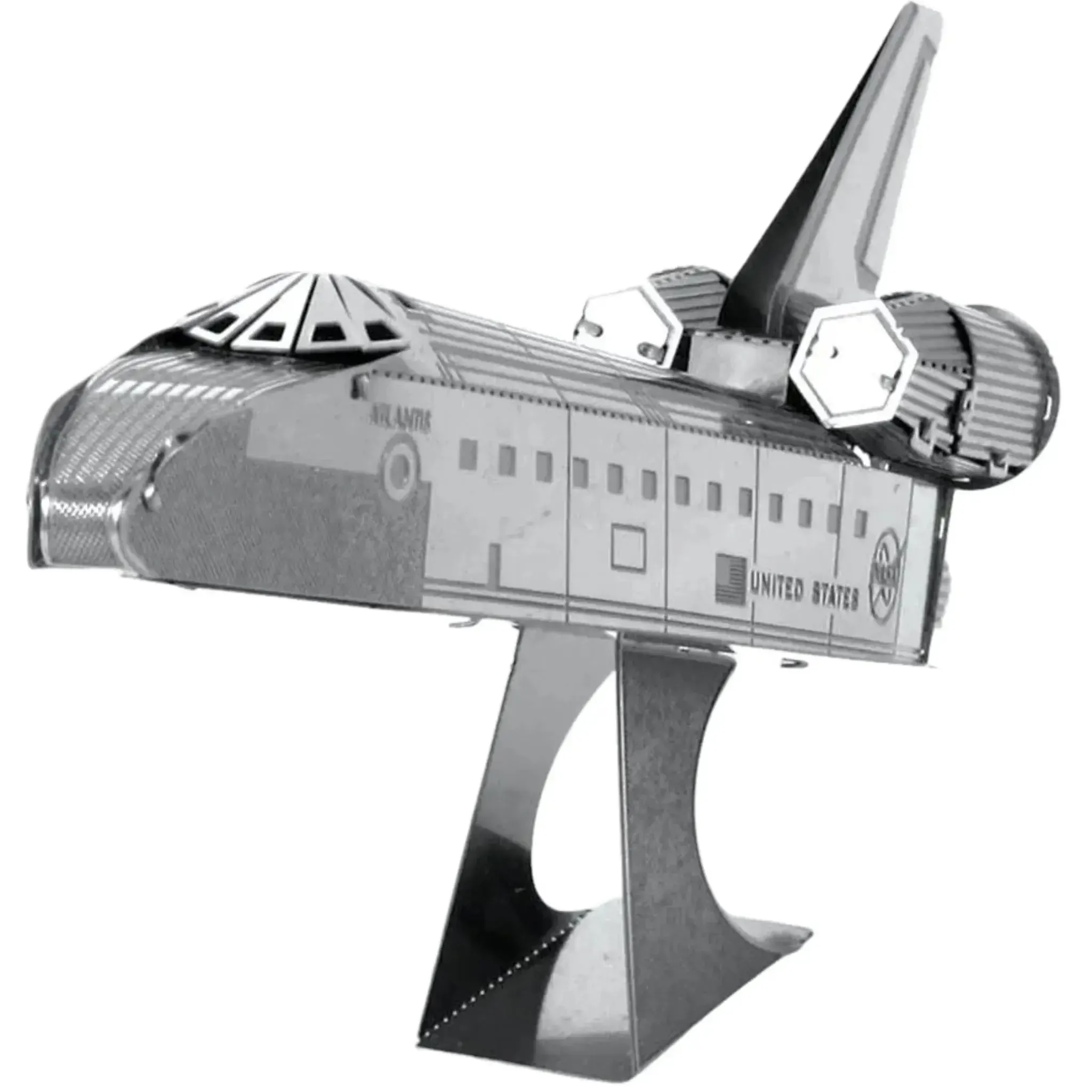 NASA - Space Shuttle Discovery Spacecraft Figure Model Kit (Steel, Easy Difficulty) - Fascinations - Metal Earth Series - (2022) - Image 4