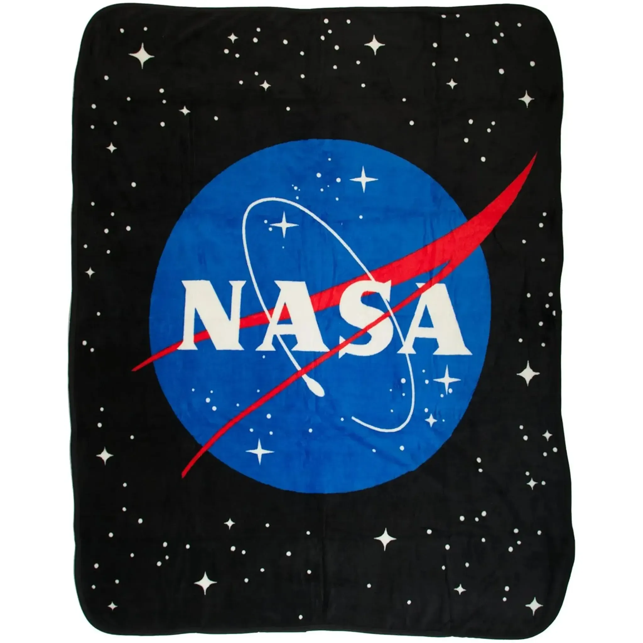 NASA - Stars & Logo Plush Throw Blanket (Fleece, 45"x60") - Bioworld