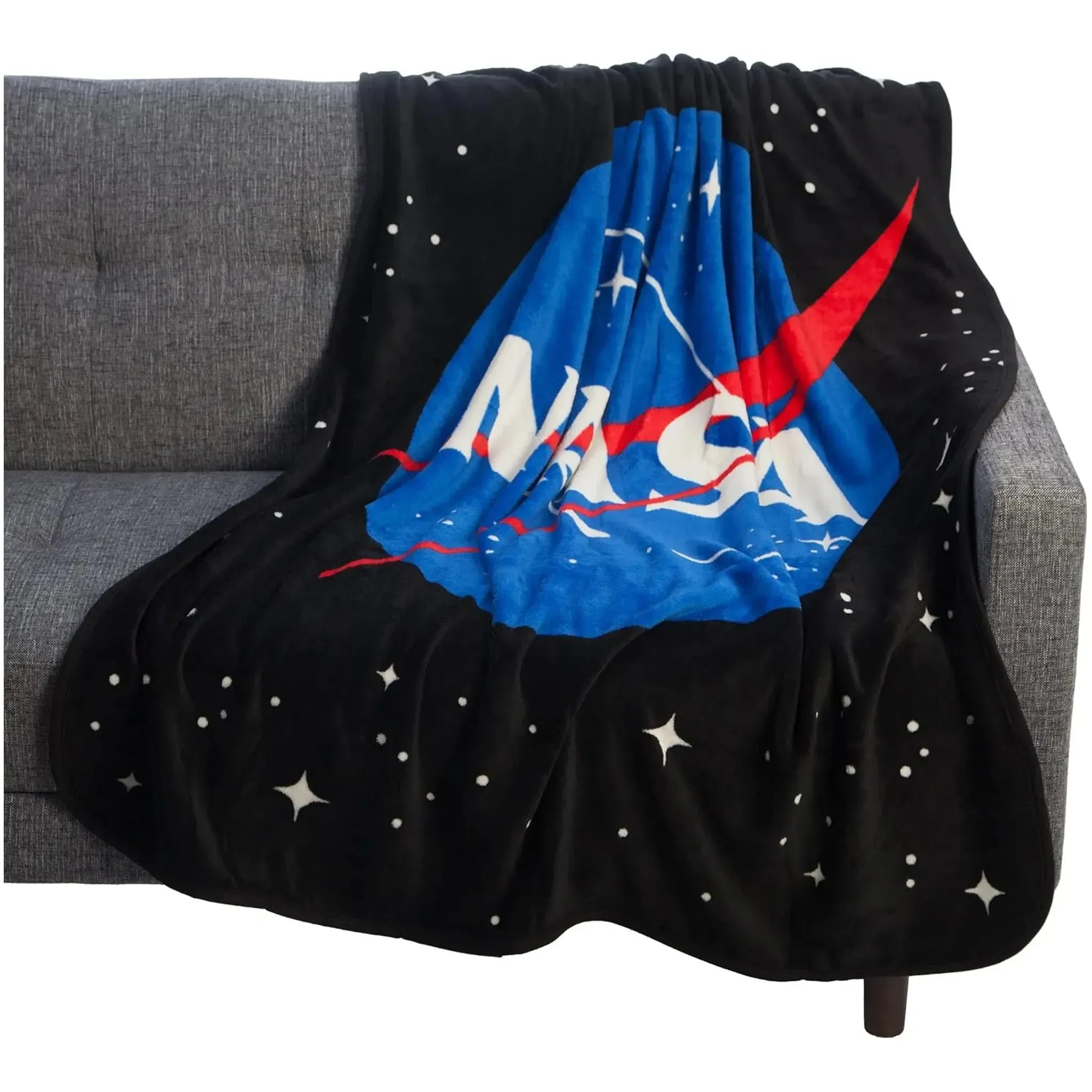 NASA - Stars & Logo Plush Throw Blanket (Fleece, 45"x60") - Bioworld - Image 2