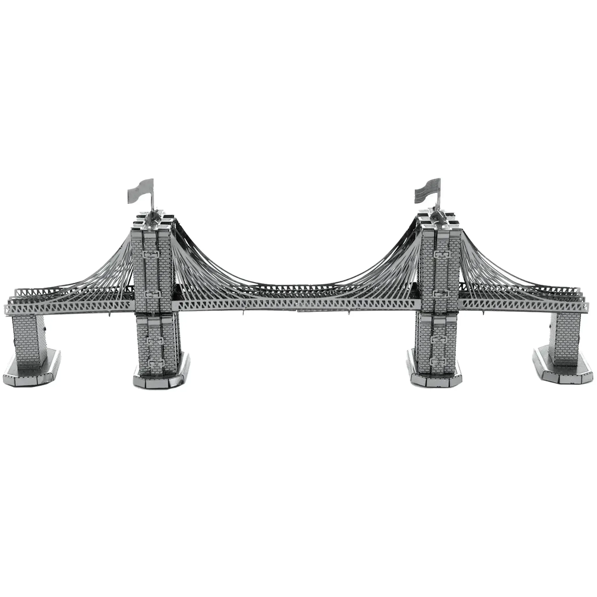New York - Brooklyn Bridge Building 3D Figure Model Kit (Steel, Moderate Difficulty) - Fascinations - Metal Earth Series - (2023) - Image 2